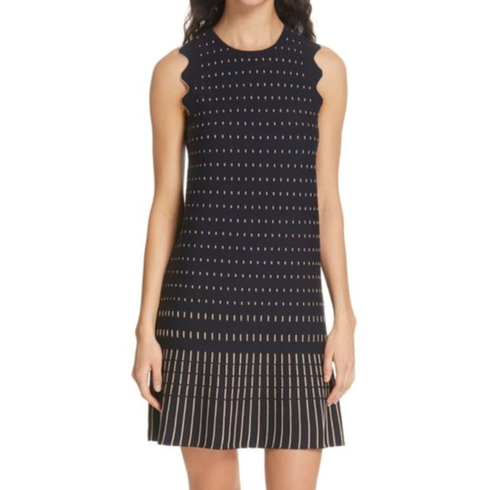 Ted Baker London Black and Gold Mini Dress